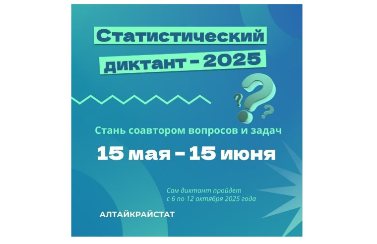 Стань соавтором Статистического диктанта – 2025. Стань соавтором Статистического диктанта – 2025.